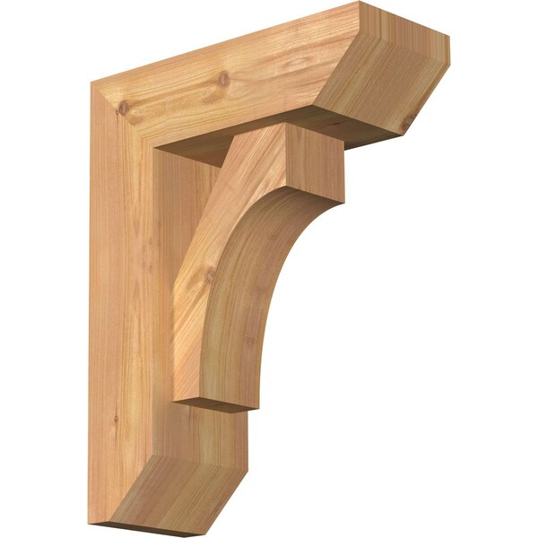 Ekena Millwork Westlake Slat Smooth Bracket w/ Offset Brace, Western Red Cedar, 5 1/2"W x 14"D x 18"H BKT0604X14X18WTL06SWR - main